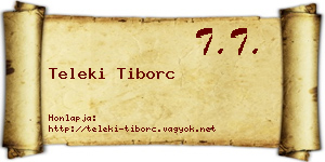 Teleki Tiborc névjegykártya